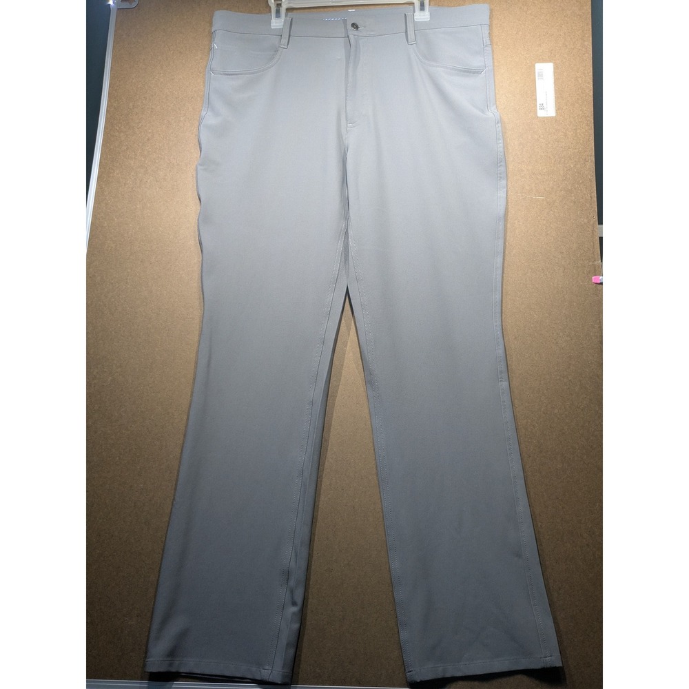 FootJoy Athletic Fit Golf Pants Mens 38x32 Grey Performance Stretch 5-Pocket